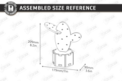 3D Wooden Cactus Laser Cut Bundle | Succulent Desk Decor SVG Product Image 11