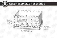 Personalised Easter Egg Bunny Basket Laser Cut | Treat Boxes Product Image 2