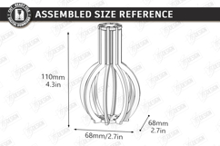 Wooden Wildflowers Vase Stand Laser Cut | 3D Layered Vase Product Image 2