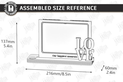 Photo Frame with Vase Laser Cut | Laser Engraving | Love SVG Product Image 2