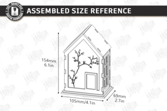 3D Lantern House Laser Cut | Wood and Acrylic Night Light Product Image 2