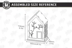 3D Lantern House Laser Cut | Wood and Acrylic Night Light Product Image 2