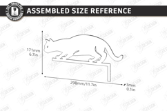 Cat Door Corner Laser Cut| Wall Decor|Home Decor |Black Cat Product Image 3