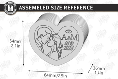 Personalized Wedding Ring Box Laser Cut Bundle | Mr and Mrs Product Image 12