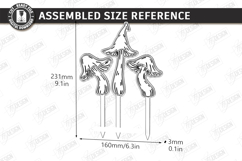Decorative Plant Stake Laser Cut | Garden Marker | Mushrooms Product Image 2