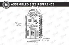 Christmas Village Nightlight Laser Cut | 3D House Lantern Product Image 3