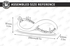 Minimalist Love Stands Laser Cut Bundle | Romantic Signs SVG Product Image 11