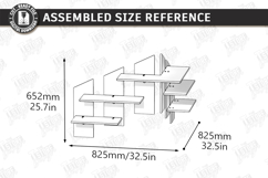 Modern Corner Shelf Laser Cut | Home Decor | Wall Decor SVG Product Image 2