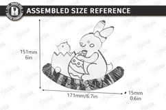 Easter Bunny Rocker Laser Cut | Standing Rabbit Table Decor Product Image 2
