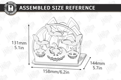 Halloween Candle Holder Laser Cut | Shadow Tealight Holder Product Image 2