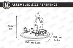 Halloween Miniature Cloche Scene Laser Cut | Haunted House Product Image 2