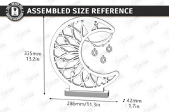 Crescent Moon Nightlight Lamp Laser Cut | Table Lamp | CNC Product Image 2