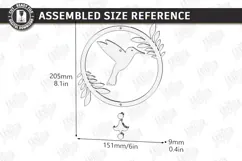 Bird Garden Hanging Decor Laser Cut | Porch Ornament | CNC Product Image 2