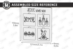 Religious Easter Puzzles Laser Cut Bundle | He Is Risen SVG Product Image 21