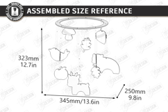 Baby Nursery Mobile Laser Cut Bundle | Newborn SVG | Nursery Product Image 21