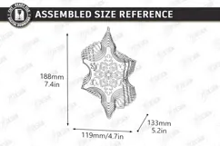 Christmas Wind Spinner Laser Cut | Kinetic Hanging Ornament Product Image 2