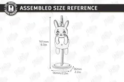 Wiggly Animal Laser Cut | Swinging Animal Figurine | Bunny Product Image 2