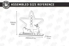 3D Minimalist Wooden and White Christmas Décor Laser Cut Product Image 2