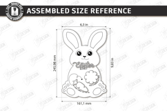 Easter Bunny Treat Tray Laser Cut | Serving Tray | Board SVG Product Image 2