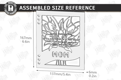 Mother's Day Greeting Card Laser Cut | 3D Floral Card Laser Product Image 2
