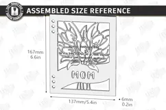 Mother's Day Greeting Card Laser Cut | 3D Floral Card Laser Product Image 2