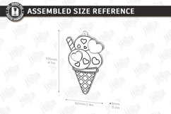 Valentine's Paintable Ornament Laser Cut | Coloring Craft Product Image 2