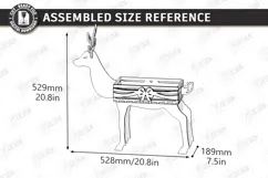 Christmas Reindeer Planter Decor Laser Cut | 3D Reindeer Product Image 2
