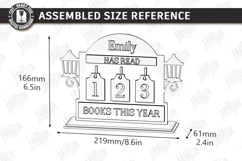 Books Read Tracker Laser Cut | Home Library | Bookish Decor Product Image 2