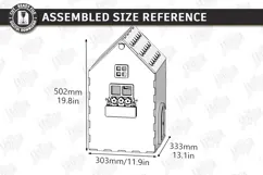 3D Mini House Paper Bin Laser Cut | Desktop Storage Box |CNC Product Image 2