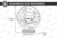 3D Layered Round Lamp Laser Cut Bundle | Wooden Night Light Product Image 22