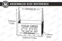 Wooden Beer Bottle Caddy Laser Cut | Father’s Day gift Idea Product Image 2