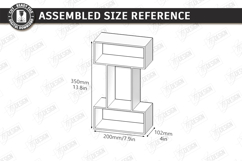 Wooden Letter Bookshelf Laser Cut Bundle | Wall Shelves SVG Product Image 21