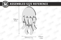 Flexible Animals Keychain Laser Cut | Wooden Octopus | CNC Product Image 2