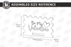 Valentine’s Day Bracelet Card Laser Cut|Slap Bracelet Holder Product Image 2