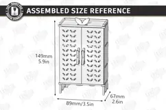 Miniature Cabinet Book Nook Laser Cut | Dollhouse | Closet Product Image 2