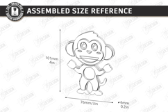 Animal Clothespin Puppets Laser Cut | Moving Mouth Toy SVG Product Image 2