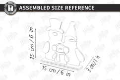 Cute Snowman Stands Laser Cut Bundle|Christmas Shelf Sitters Product Image 22