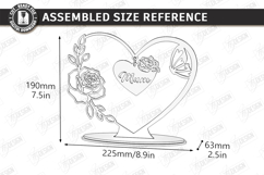 Mother's Day Hanging Heart Laser Cut | Floral Heart SVG |CNC Product Image 2