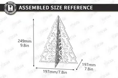 Wooden Christmas Tree Laser Cut | Tabletop Christmas Decor Product Image 2