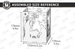 Wooden Nativity Lantern Laser Cut | 3D Christmas Night Light Product Image 2