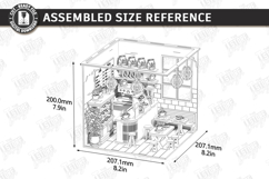 Coffee Shop Roombox Laser Cut | Miniature Bakery Dollhouse Product Image 3