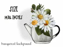 Daisies clipart|Sublimation design|Flower bouquet PNG Product Image 2