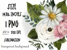 Flower bouquet sublimation design|Flower clipart|Floral PNG Product Image 2