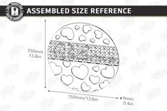 Valentine’s Round Door Hanger Laser Cut | Layered Door Sign Product Image 2