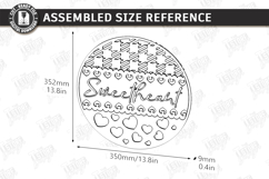 Valentine’s Round Door Hanger Laser Cut | Layered Door Sign Product Image 2