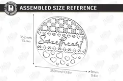 Valentine’s Round Door Hanger Laser Cut | Layered Door Sign Product Image 2