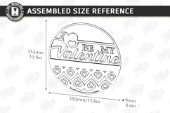 Valentine’s Round Door Signs Laser Cut Bundle| Layered Decor Product Image 3