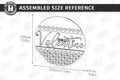 Valentine’s Round Door Hanger Laser Cut | Layered Door Sign Product Image 2