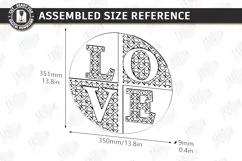 Valentine’s Round Door Hanger Laser Cut | Layered Door Sign Product Image 2