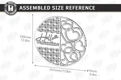 Valentine’s Round Door Hanger Laser Cut | Layered Door Sign Product Image 2